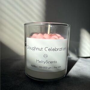 Pink Doughnut Celebration Candle